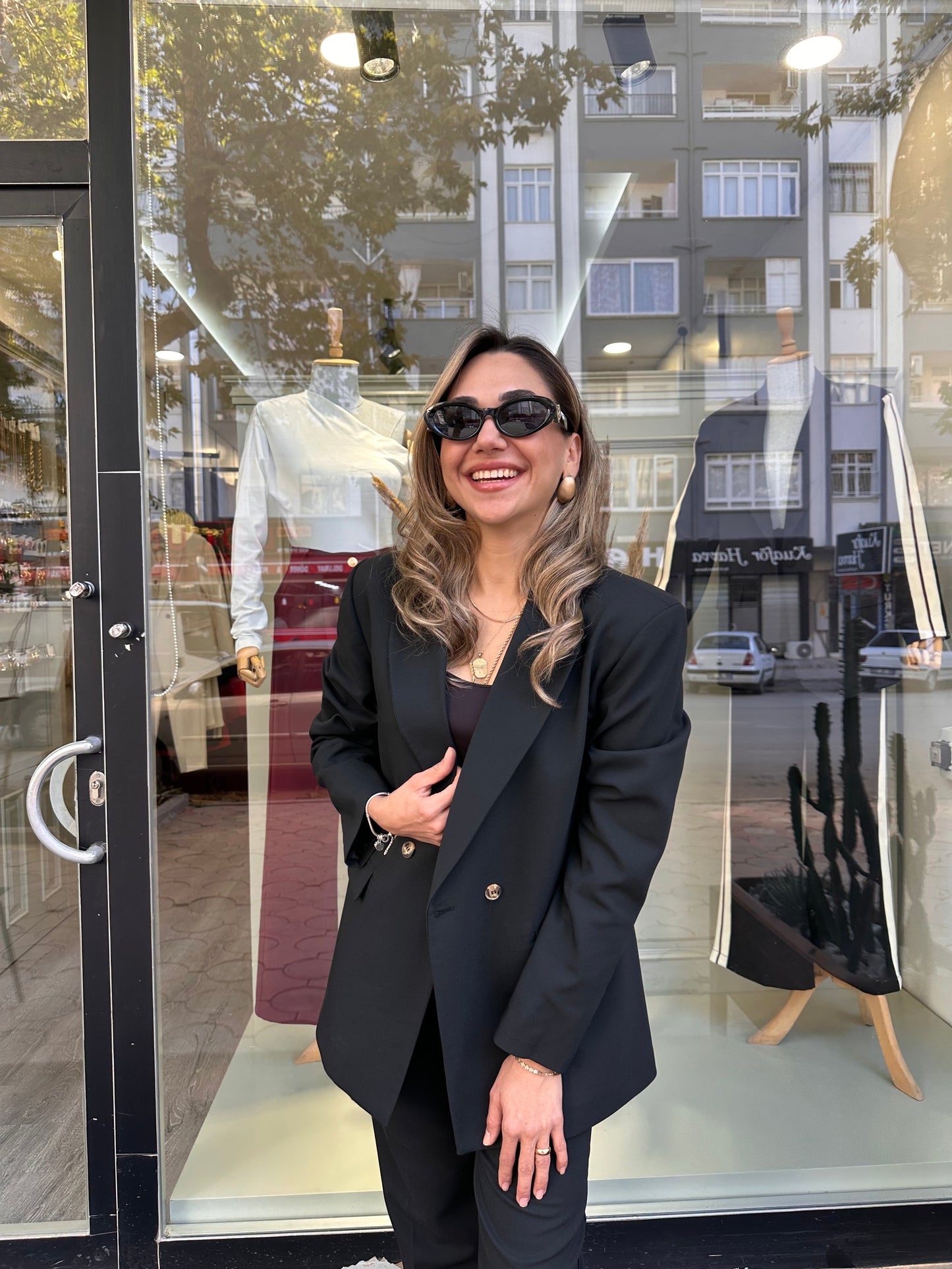 Siyah blazer ceket takım