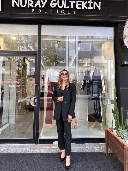 Siyah blazer ceket takım