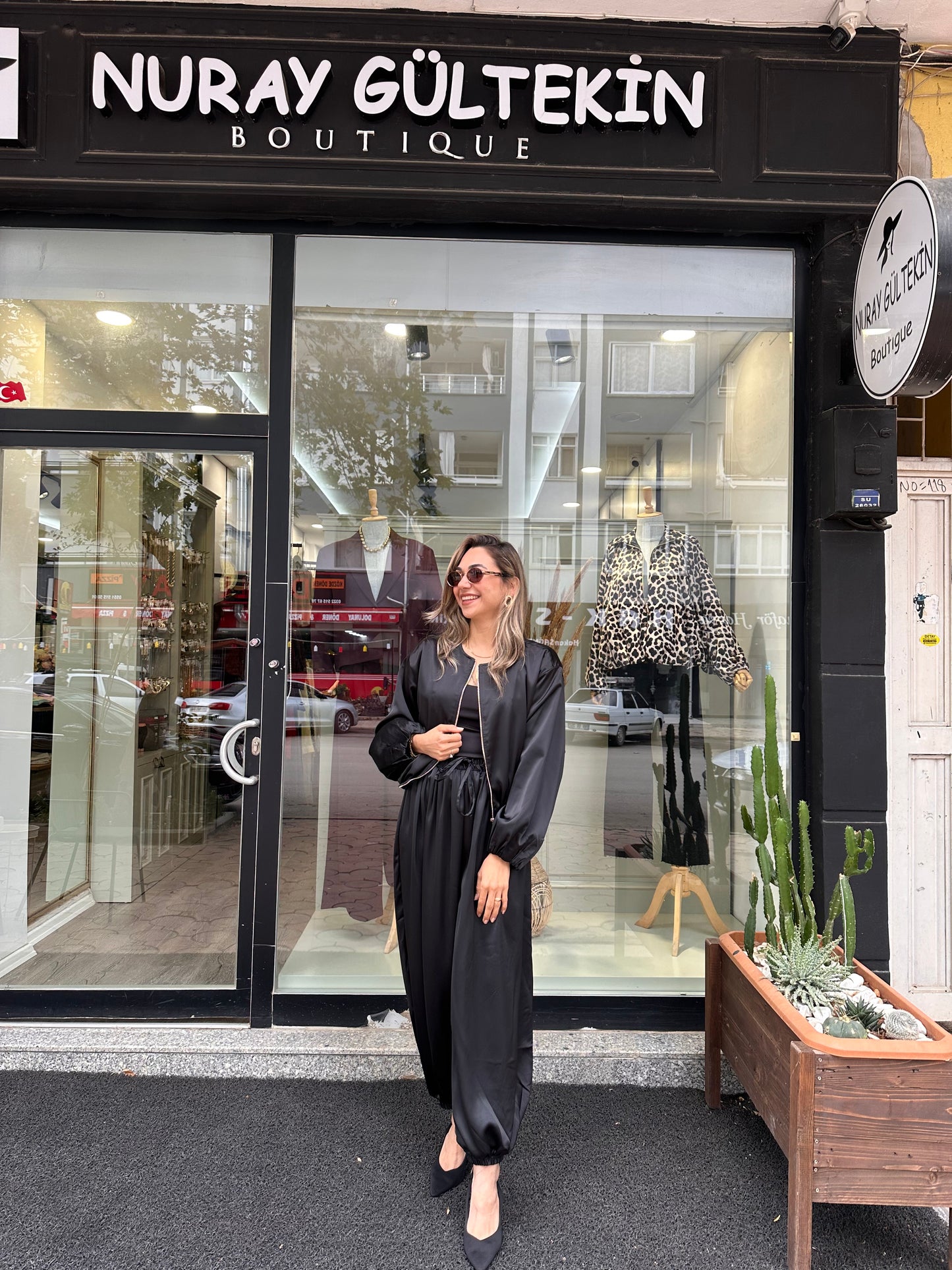 Bomber ceket saten takım